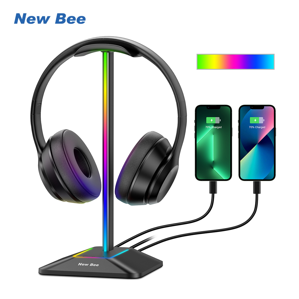 Headphone Hook Under - Neuer Bee Z8 RGB-Kopfhörerständer mit 2