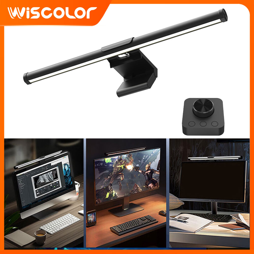 Setup Desk Monitor - Dimmbare Monitor-Lichtleiste LED Bildschirm-Hängeleuchte RGB-Lichtleiste mit