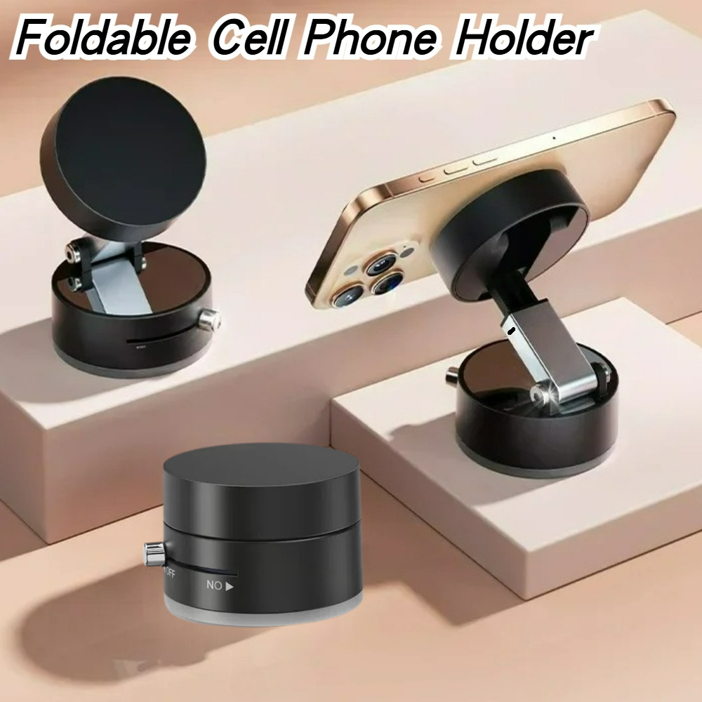 Desk Setup Stand - Hochleistungs-Magnet-Vakuumhalter, faltbar, universeller Telefonständer für Auto,