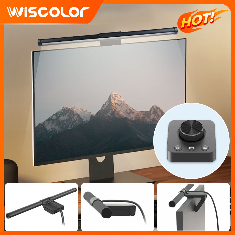Setup Desk Monitor - RGB-Lichtleiste Monitor-Setup-Dekoration Dimmbare LED-Leuchten Smart WLAN-Fernbedienung