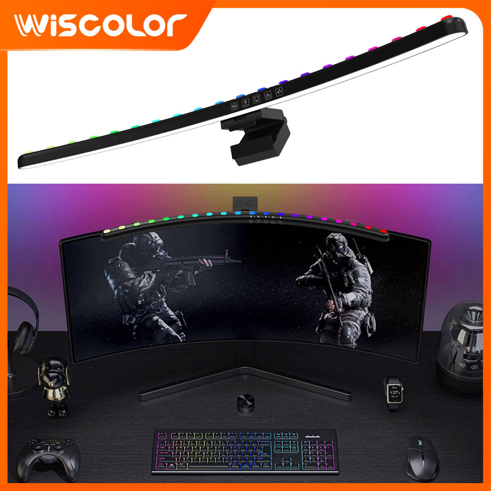 Setup Desk Monitor - RGB Smart WLAN-Setup Monitor-Lichtleiste Raumdekoration LED-Leuchten