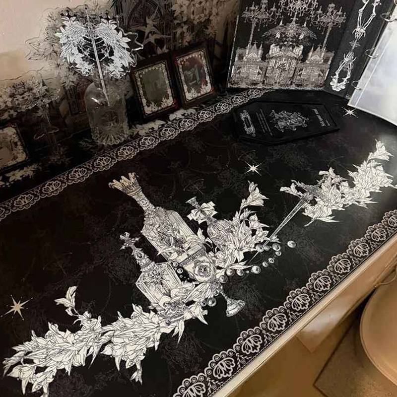 Rubber Mat Desk - Divine Realm Gothic Building Mauspad Extra