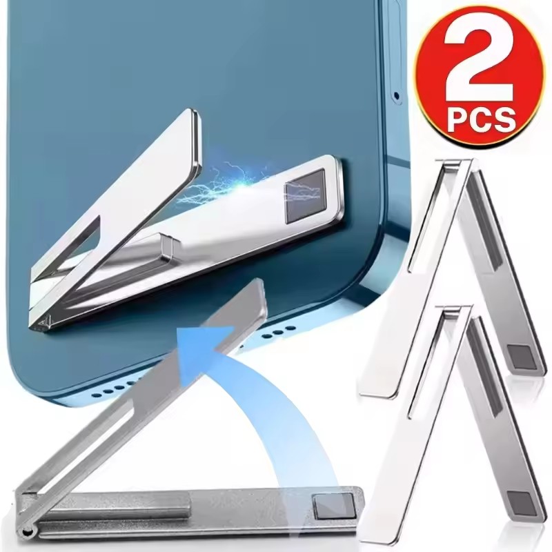 Desk Setup Stand - Unsichtbarer Ultradünner Magnetischer Handyhalter Metall-Legierung Faltbarer