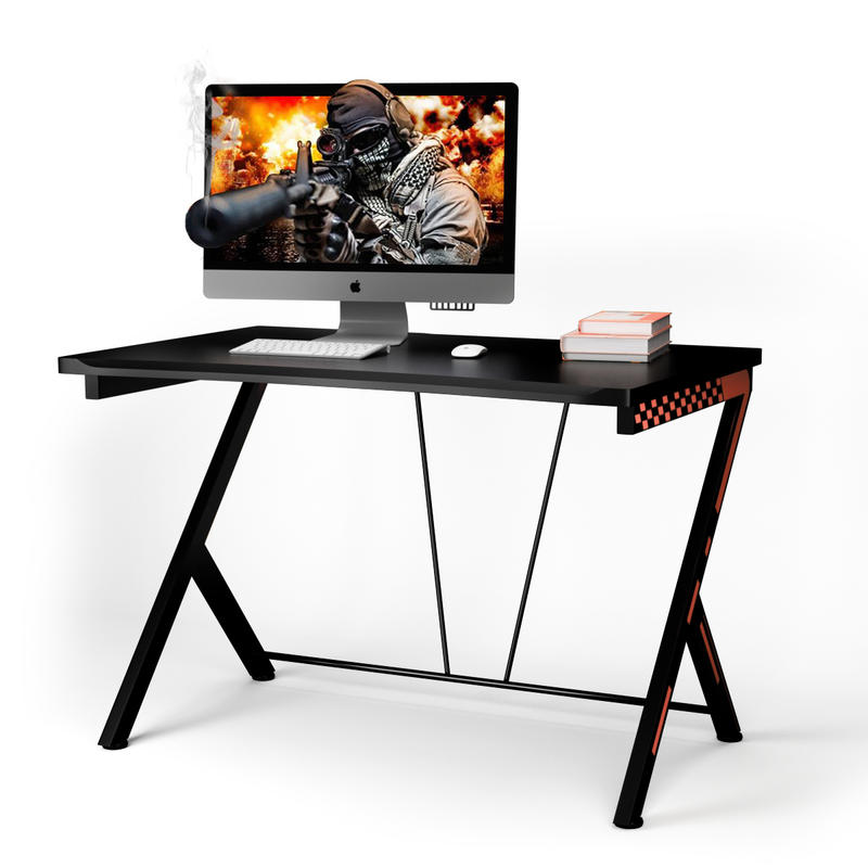 Desk Setup L Shaped - Moderner ergonomischer Computertisch, MDF-Platte mit Metallrahmen,