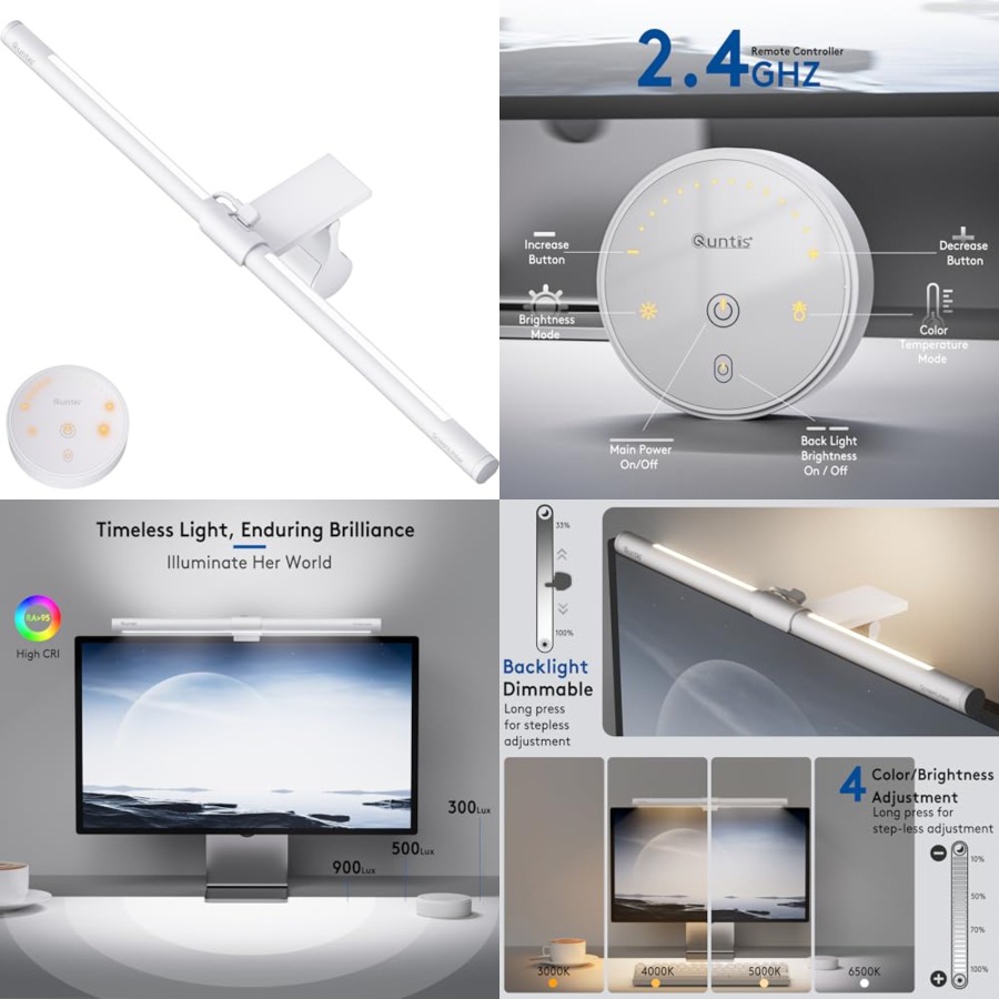Monitor-Lichtleiste mit Fernbe – Setup Desk Monitor Bewertung und Preis