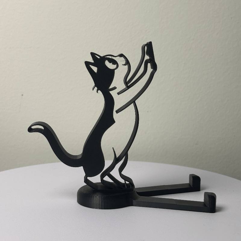 Abstrakter Hohllinien-Katzen-H – Desk Setup Stand Bewertung und Preis
