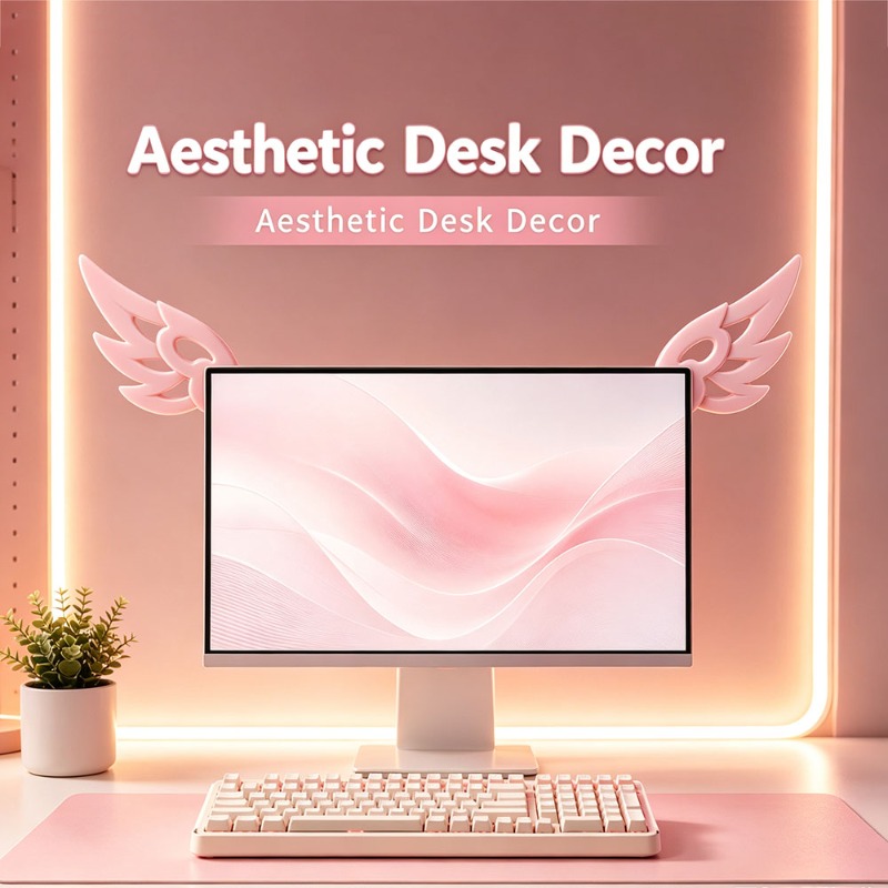 Kawaii 3D Flügel-Dekoration fü – Setup Desk Monitor Bewertung und Preis