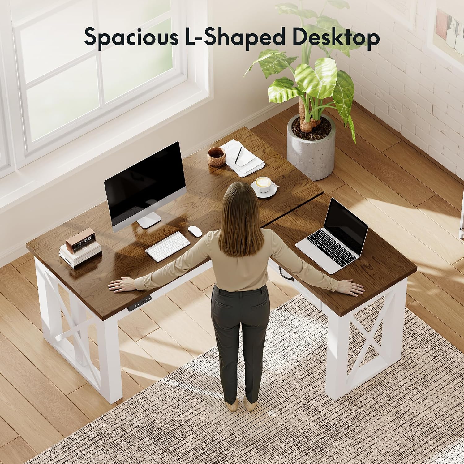 L-förmiger Stehschreibtisch mi – Setup Desk Monitor Bewertung und Preis