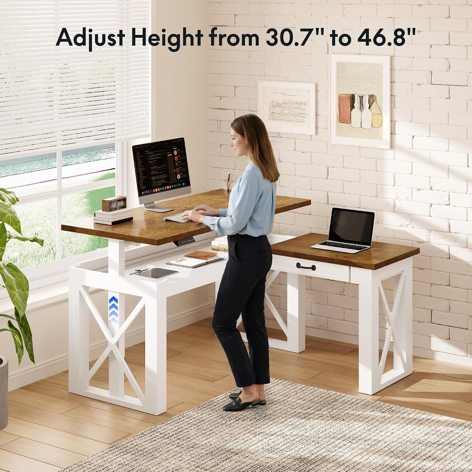 L-förmiger Stehschreibtisch mi – Setup Desk Monitor Bewertung und Preis