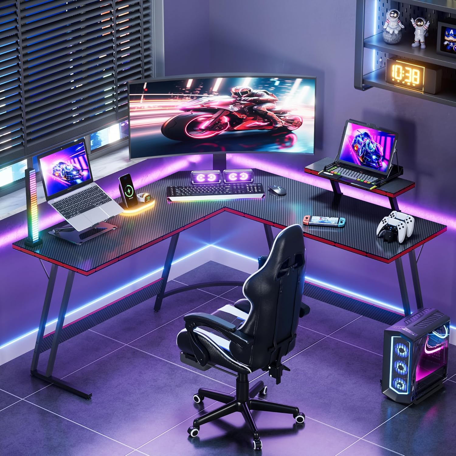 L-förmiger, verstellbarer Gami – Setup Desk Monitor Bewertung und Preis