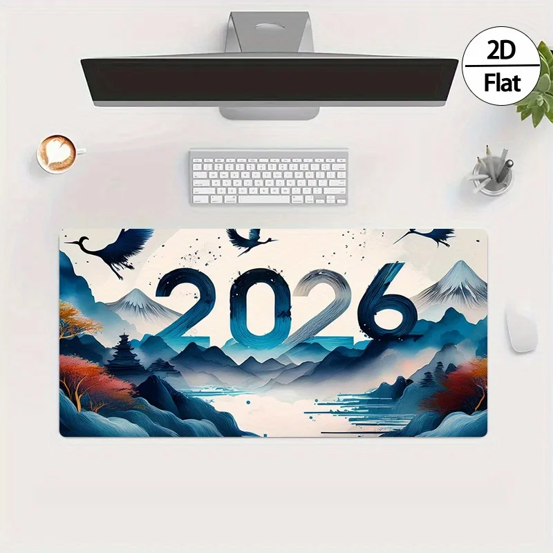 2026 Neujahr Tuschemalerei 2D- – Rubber Mat Desk Bewertung und Preis