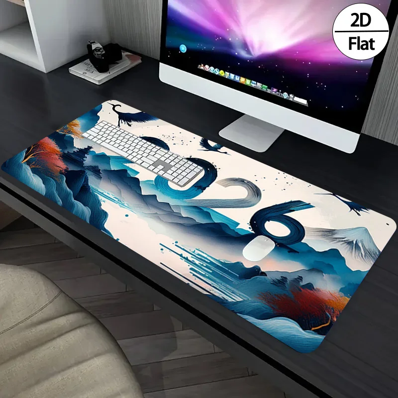 2026 Neujahr Tuschemalerei 2D- – Rubber Mat Desk Bewertung und Preis